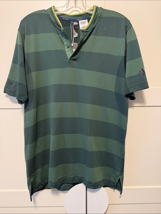 adidas Other - adidas Men's Dark Green & Olive golf Wide-Strip Polo size medium